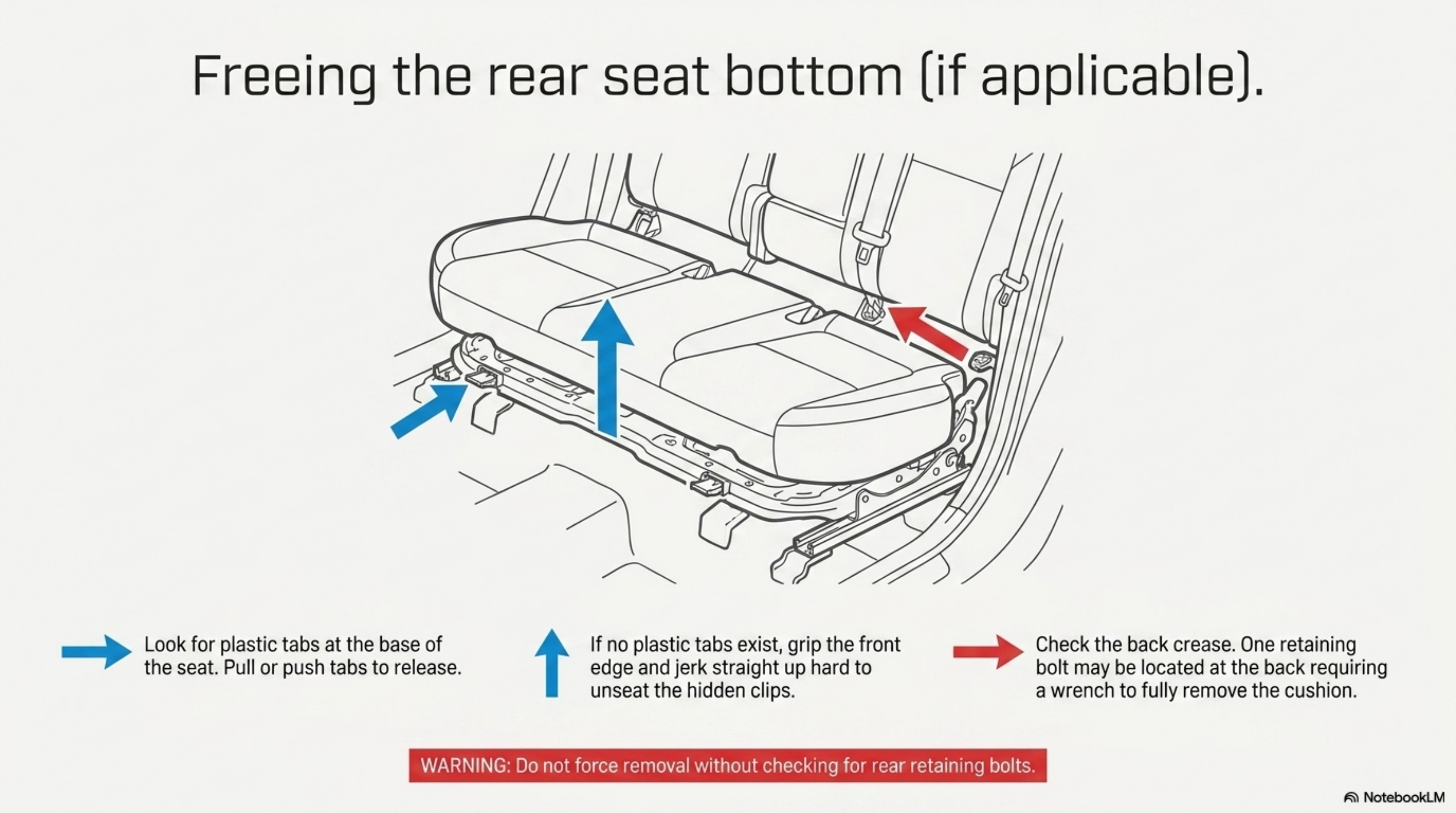 Playbook page 8: Rear Seat Removal