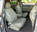 Toyota Sienna custom seat covers in light gray, luxury fit for 2011-2020 models